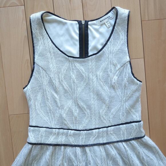 Monteau Dress Summer Dress Size Medium (Women's) White and Black Short Dress - Picture 2 of 4